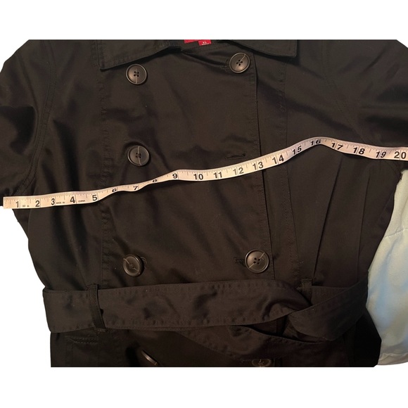 (Sold)Merona Water Resistant Black stylish Trench Coat (XL) - Picture 9 of 9